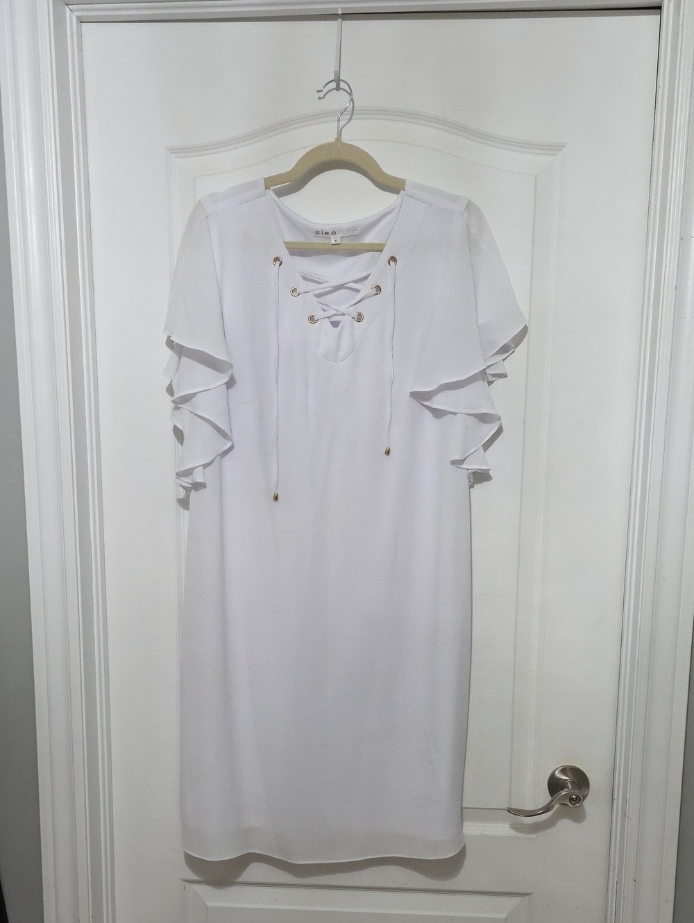 cleo White Cross-Back Dress
